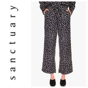 Sanctuary Black Dot “Mirage” Pull-On Wide Leg Pants